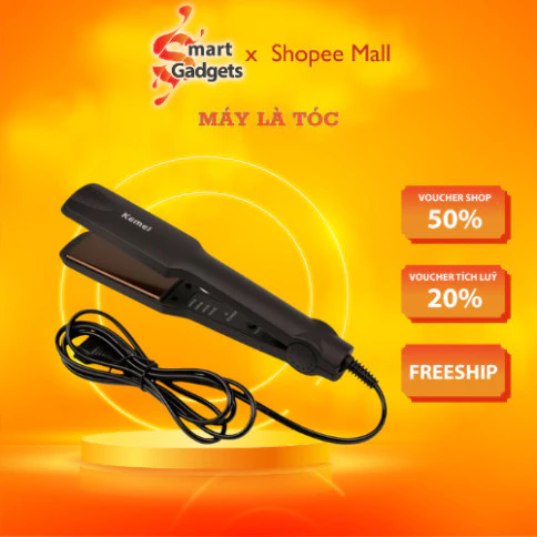 Máy duỗi tóc Smart Gadgets mini KE MEI chính hãng,Máy uốn tóc làm tạo kiểu ép,là thẳng uốn cụp xoăn lọn đa năng 4 mức nh