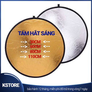 Tấm Hắt Sáng 2in1 Tròn Kích Thước 30/60/80/110cm, Miếng Hắt Sáng 2 Trong 1 Chụp Ảnh Chuyên Nghiệp