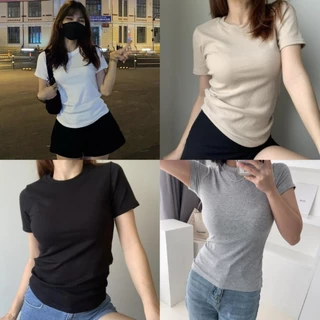 ÁO THUN BABY TEE ĐƠN GIẢN , BASIC TEE FORM ÔM , BABY TEE BODY