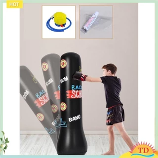 Bao trụ đấm bốc tự cân bằng cho bé Cao 1.2m, Cột boxing hơi cho bé giá rẻ