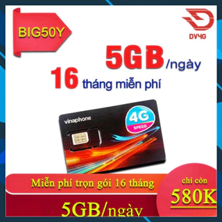 Sim 4G Big50y -Thaga60 -Thaga90 -Win60 -Local -U1500, không giới hạn dung lượng tốc độ 4G, trọn gói 1 năm - hàng chính h