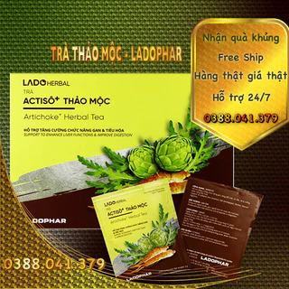 Ladophar -Trà Atiso Thảo Mộc Ladophar Trà túi lọc atiso Đà Lạt giải độc gan, tăng cường chức năng gan 100 túi lọc