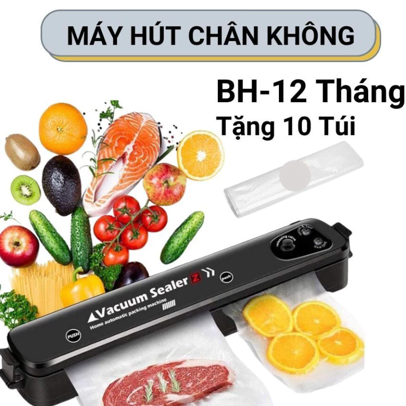 Máy Hút Chân Không Vacuum Sealer Mini Kèm Miệng Túi Hút Bảo Quản Thực Phẩn Tiện Lợi Cho Nội Trợ Cao Cấp