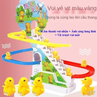 Đồ chơi vịt leo thang, Bộ Đồ Chơi Cầu Trượt Vịt Vàng Leo Thang Phát Nhạc Cực Vui Tai Cho Bé Yêu