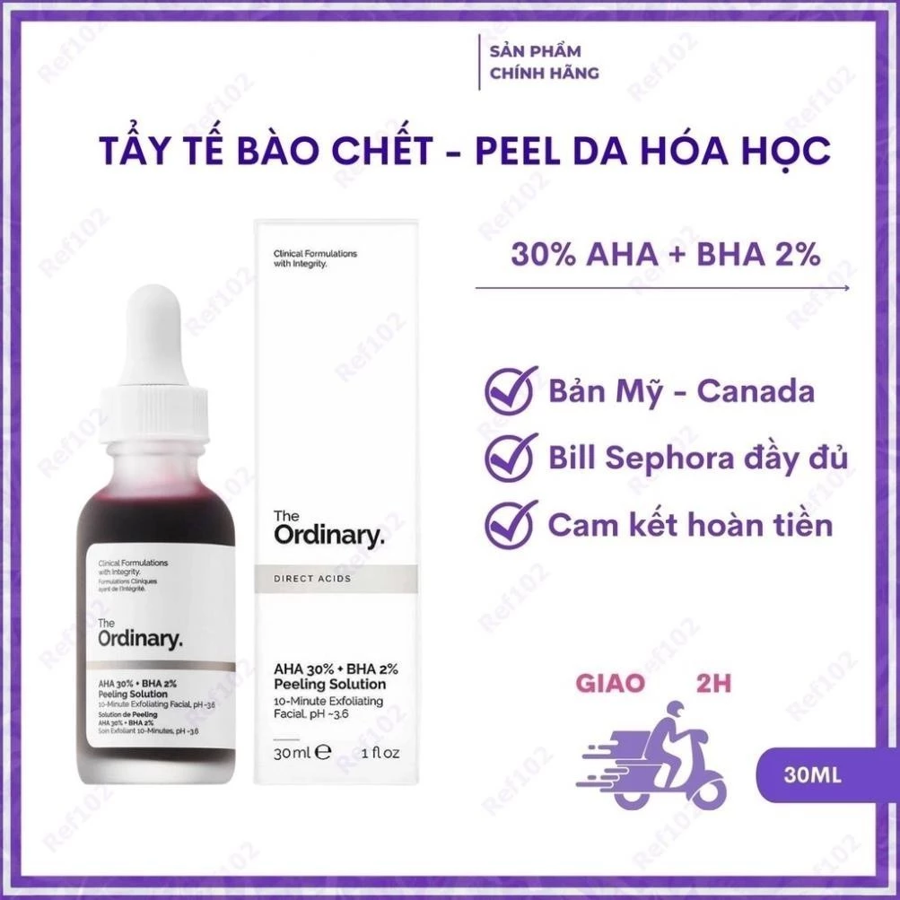 Serum Peel da The Ordinary AHA 30%+BHA 2% Tinh chất tẩy da chết không bong tróc 30ml-HOT