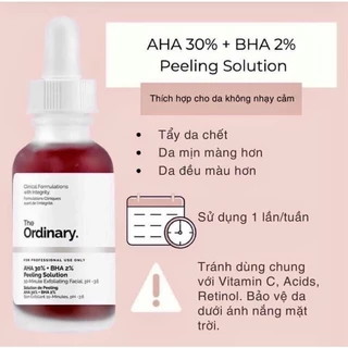 Serum The Ordinary dưỡng da trắng Niacinamide 10% - Serum Peel tẩy da chết AHA 30% căng bóng, hết thâm nám