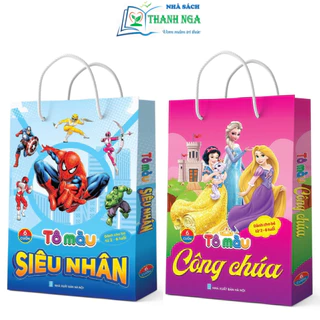 Sách - Tô màu Siêu Nhân, Tô màu Công Chúa Dành cho bé 2-6 tuổi (6 Cuốn)