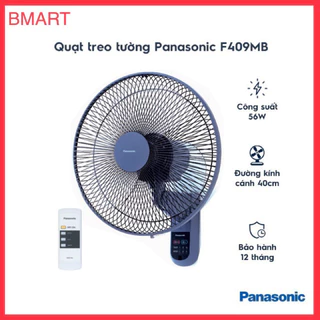 Quạt treo tường Panasonic điều khiển từ xa F-409MB (Xanh) - Nhập khẩu nguyên chiếc tại Malaysia (Bảo hành 1 năm)