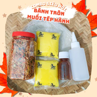 Combo bánh tráng muối tép hành + 200g bơ kèm chai sốt (250g bánh)