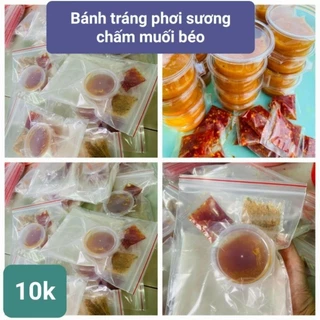 Bánh tráng phơi sương chấm muối béo