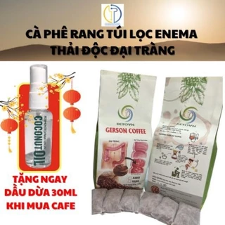 Cà phê xanh túi lọc, cà phê thải độc đại tràng Enema Gerson 500gr/hộp (40 túi lọc tiện lợi)