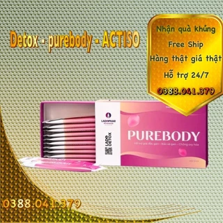 Detox-PureBody ladophar- Thanh Lọc cở thể- giải độc gan, mát gan nước uống thanh lọc cơ thể hộp 12 gói 15ml.