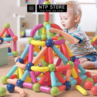 Đồ chơi nam châm 72 và 64 xếp hình từ tính thông minh an toàn cho bé ,Bộ xếp hình Montessori chi tiết NPT Store
