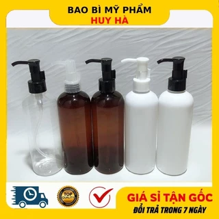 Chai Nhựa Pet Xịt Vòi Nhấn Dài 150ml 200ml 250ml 300ml Đựng Dầu Gội, Sữa Tắm ,