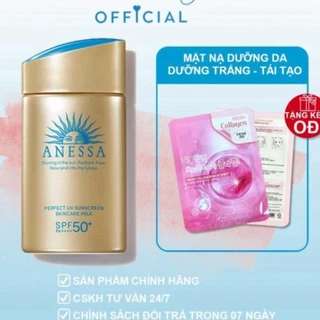 Kem chống nắng Anessa Perfect UV Sunscreen Skincare Milk SPF 50+ PA++++ 60ml nhật bản [Cam Kết Chính Hãng 100%]