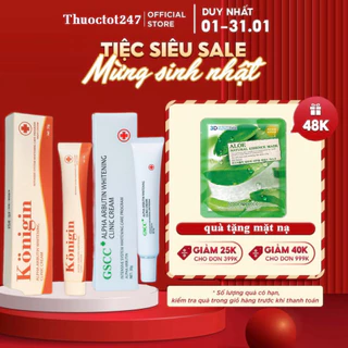 Combo kem mờ nám KONIGIN & GSCC của Đức - Kem bôi nám, tàn nhang KONIGIN và kem dưỡng ẩm GSCC tái tạo da, làm đều màu da