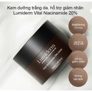 Combo Serum Niacinamide 20% (B3 20%) Lumiderm + Kem Dưỡng Vital Niacinamide 20% Lumiderm !