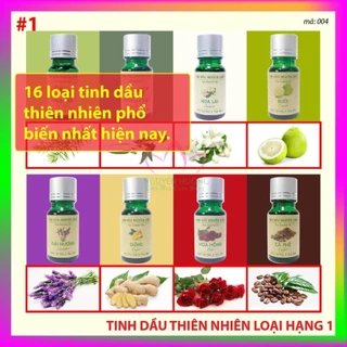 [Chai 50ml] Tinh Dầu Nguyên Chất 100% Từ Thiên Nhiên [Xông thơm phòng - Có kiểm định]