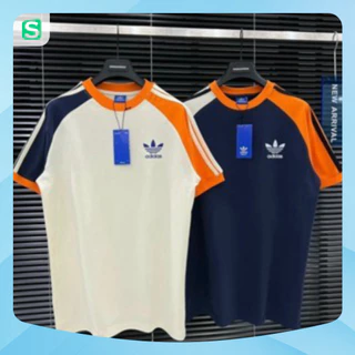 Xả Áo Phông Nam Nữ Adidas Thêu Logo 3 Sọc Tay 2 Màu - Áo Thun Nam Nữ Premium Cotton Thoáng Mát Siêu Đẹp Mẫu Mới 2024 - N