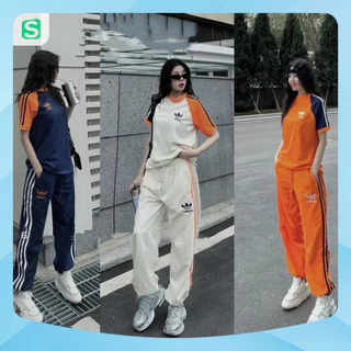 Xả Bộ Cotton 𝐀𝐃𝐃𝐥𝐀𝐒 MT Authentic Quần Dài Phối Viền - Bộ Quần áo adidas Thu Đông Phong Cách Thể Thao Boy Phố Hot T