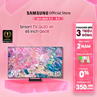 Smart Tivi Samsung 65 Inch 4K QLED QA65Q60BAKXXV 2022 - Miễn phí lắp đặt sale xả lỗ