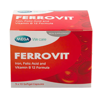 Ferrovit - Viên Uống Bổ Sung Sắt Vitamin Cho Phụ Nữ Mang Thai - Hộp 50 Viên