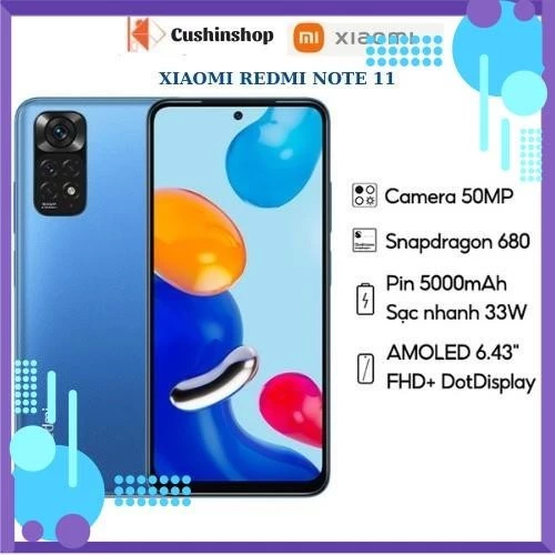 Điện Thoại Xiaomi Redmi Note 11 4GB/64GB - Hàng chính hãng Fullbox BH 12 tháng