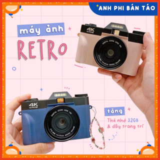 Máy Quay Chụp Ảnh Retro Chất Lượng Hình Ảnh 4K PRO [Tặng kèm thẻ nhớ]  sale xả lỗ