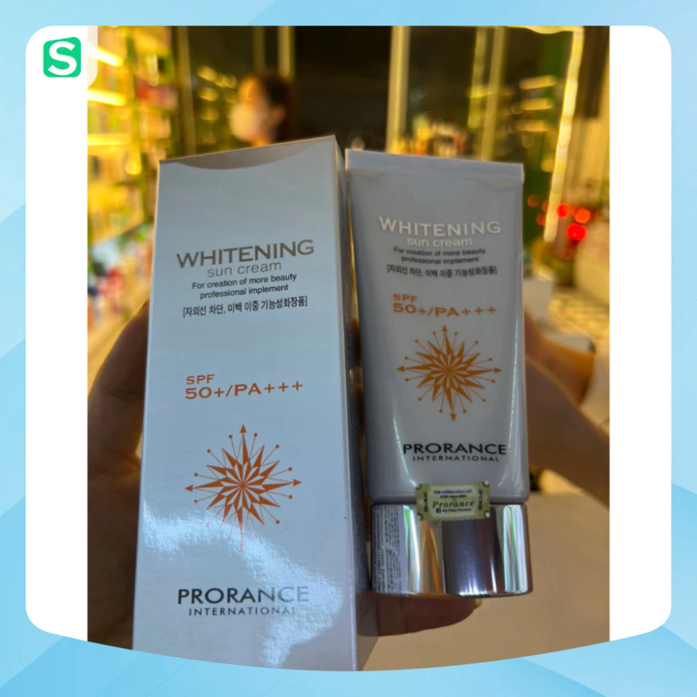 Xả Kem chống nắng Prorance 3 lớp dưỡng trắng 50 độ +++ Whitening & Sun Cream UVA- UVB SPF 50PA+++ 70ml - Oma Shop