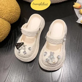 Dép cross Sandal Đế Dày Siêu Nhẹ, Tặng kèm bộ hình gắn Kaws 2D [ SỤC KHOÉT] TRANGBIHUE