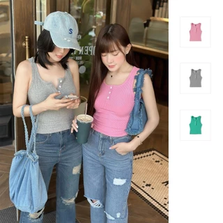 Áo Tanktop Nữ Plain, Chất Vải Thun Gân 4 Chiều , WTT005 , SOMEHOW