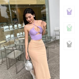 Áo Croptop Nữ Twisted String , Chất Vải Thun 4 Chiều Thoải Mái , WAC006 , SOMEHOW