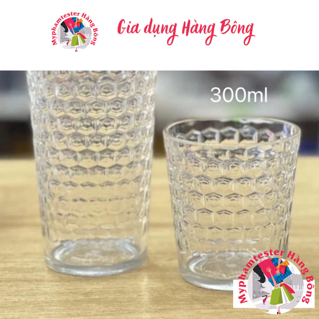 Cốc Nhựa, Ly Nhựa Tổ Ong 300ml, 450ml Chịu Nhiệt Tốt