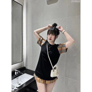 vinh Bộ Cộc Nam Nữ BBR Chất Siêu Thoáng Mát, Bộ Đồ Hè Nam Hot Trend Buberry Phối Kẻ Caro Boy Phố Chất Mát Mẻ Thoáng Mát