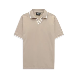 Áo Polo Nam White Beige Paraline Collar, Chất Vải Cotton 4 chiều Thoải Mái, PL0097, SOMEHOW