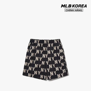 MLB - Quần shorts unisex ống rộng lưng thun Classic Monogram 3ASMM0133-50BKS