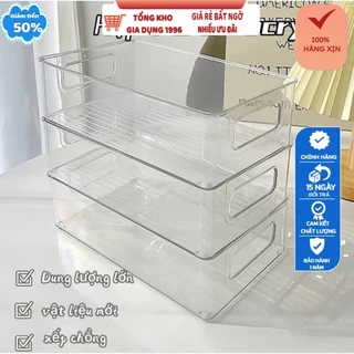 🍁 FREESHIP 🍁 Hộp lưu trữ máy tính để bàn Acrylic Mỹ phẩm Giỏ trong suốt Ngăn kéo mặt nạ phòng ngủ tập thể