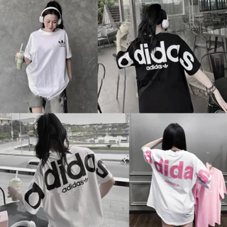 Áo phông  ADIDAS Basic - Áo phông nữ form rộng cổ tròn vải cotton khô phong cách streetwear hot trend 2024