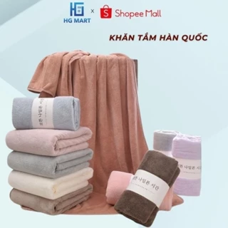 Khăn Tắm Hàn Quốc Thấm Hút Cực Nhanh, Lông Siêu Mềm Mịn Kích Thước 70x140cm HGMART