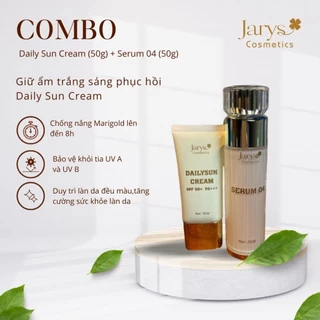 Combo 4 Giữ ẩm trắng sáng phục hồi Daily Sun Cream (50g) + Serum 04 (50g)