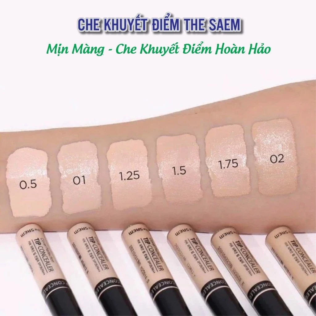 Che khuyết điểm quốc dân Hàn Quốc đủ tone da (từ 0.5 - 02) Cover Perfection Tip Concealer Spf28 PA++