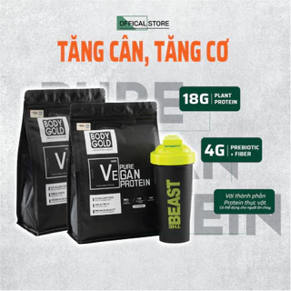 Sữa Tăng Cân Tăng Cơ[ COMBO 2 TÚI+ BÌNH LẮC] Protein Thực Vật Body Gold Túi 1Kg ( Hàng Chính Hãng)