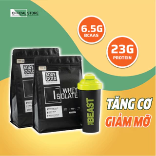 Sữa Dinh Dưỡng Tăng Cơ Giảm mỡ [COMBO 2 TÚI+ BÌNH SHAKER] WHEY ISOLATE BODY GOLD Túi 1KG ( HÀNG CHÍNH HÃNG)