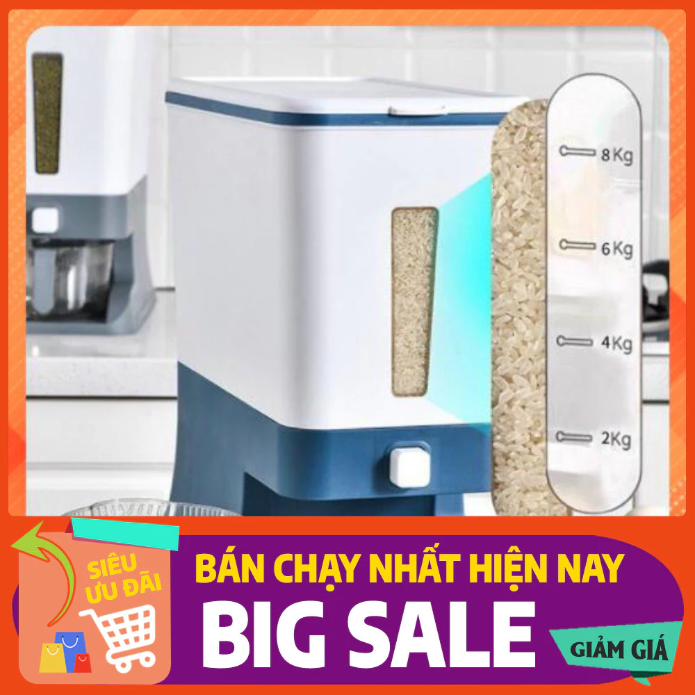 Thùng đựng gạo thông minh hàng cao cấp công nghệ Nhật bản dung tích 10kg lớn dành cho gia đình bạn