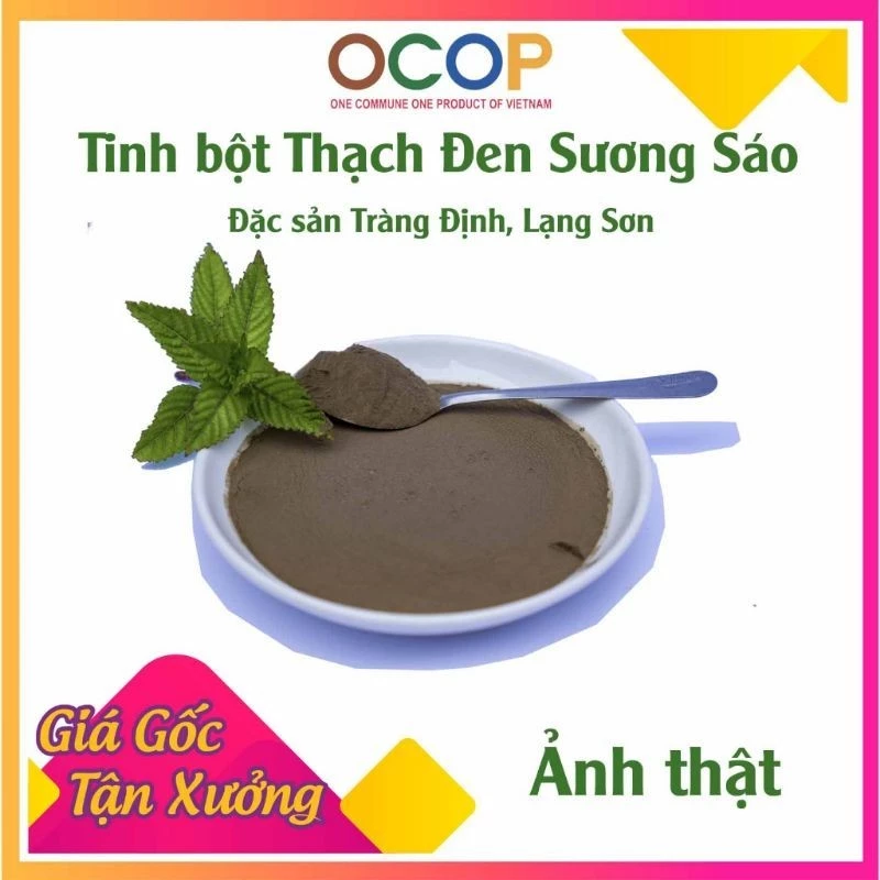 (1kg) Tinh bột thạch đen sương sáo dùng để nấu thạch đen - Do nhà máy sản xuất đảm bảo an toàn chất lượng