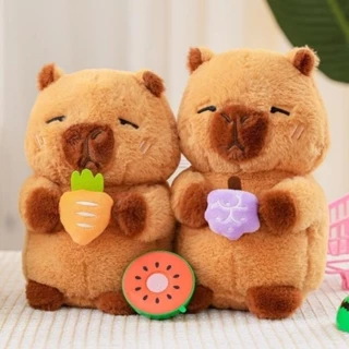 Gấu Bông Chuột Lang Nước Capybara Ôm Quả Bộ Trưởng Bộ Ngoại Giao Size 23cm QCCC Mềm Mại Đáng Yêu | shop.bebear