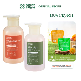 Combo Sữa Tắm Trắng Da, Sữa Dưỡng Thể Cam Trà Cỏ Cây Hoa Lá - Dưỡng Da Trắng Sáng Tự Nhiên Từ Bột Vỏ Cam - 300g