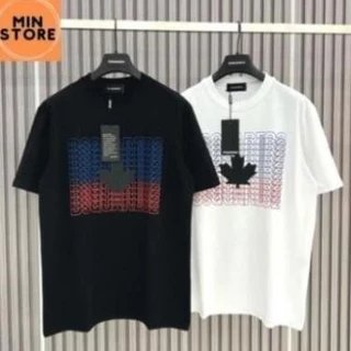 Hàng Mới Áo Thun Nam Nữ In Chữ DSQ2 Nháy Xanh Đỏ Hình Lá Phong - Áo Phông dsquared2 Boy Phố Đi Cháy Cực Hót Trend 2024