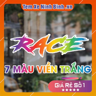 Tem Dán Xe Máy Race, Decal Trang Trí Xe Máy, Sticker Dán Các Vị Trí Trên Xe, Chất Liệu Decal Ô Tô Chịu Nắng Chống Nước