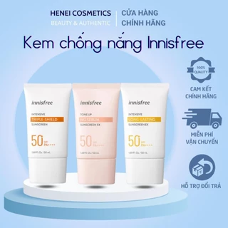 HOT- Kem chống nắng innisfree nâng tone trắng da kiềm dầu 50ml Hàn Quốc mẫu mới //